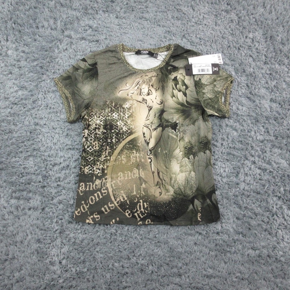 Jaded London Baby Tee Shirt Womens 10 Green Graphic Fairy Urban Outfitters NWT